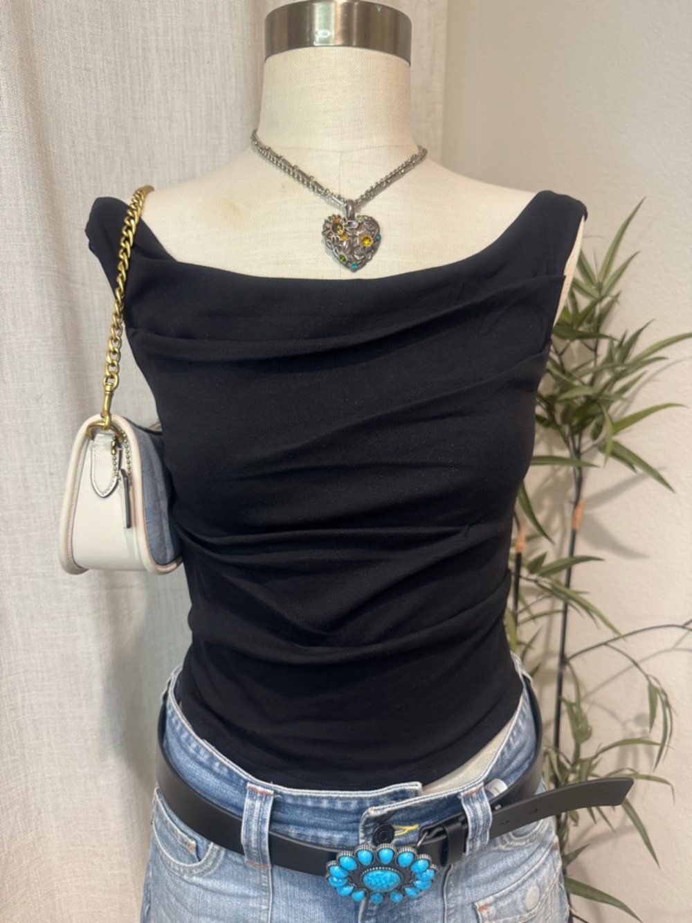 Classic Black Off-Shoulder Women’s Top